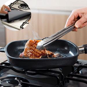 10 Pack Stove Burner Covers Double Thickness Reusable Non-Stick Heat-Resistant Gas Range Protectors for Kitchen and Easy to Clean（Black）FLSEPAMB