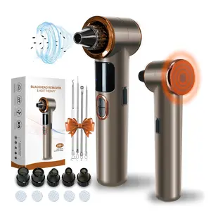 Blackhead Remover Vacuum with Heating, Blackhead Extractor 3 Adjustable Suction Levels 9 Modes, Pore Vacuum Blackhead Suction Remover, Comedone Extractor Kit for Deep Pore Cleaning (Purple)