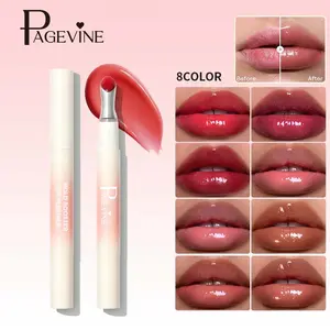 Plumping Nude Lip Gloss Stick, Hyaluronic Acid & Jojoba Oil For Deep Hydration, Delivers A Mirror Shine With Lightweight Feel, Metallic Tip For Smooth Application, Ideal For Daily Natural Looks And Dry Lip Care, Makeup Cosmetic, Lip Gloss