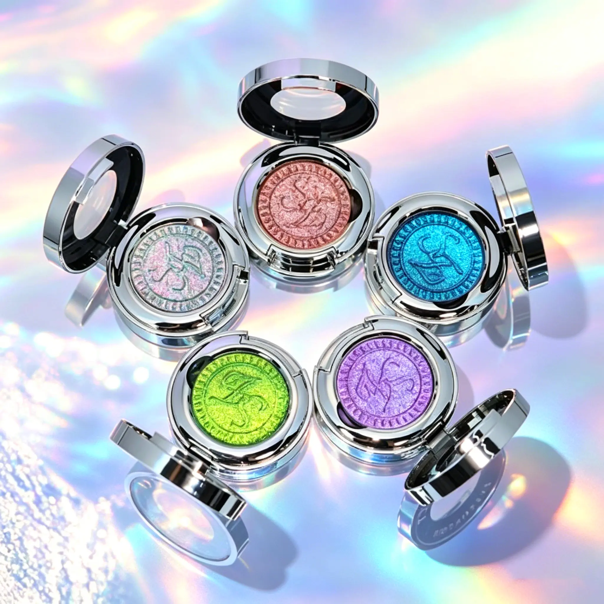 Chameleon Eyeshadow Pigment, Dreamcatcher Series Long-Lasting Diamond Glitter with a Glass Finish, Limited Edition Festival Makeup, Glitter Palette, Shimmer Pigment Palette, Eyeshadow Palette