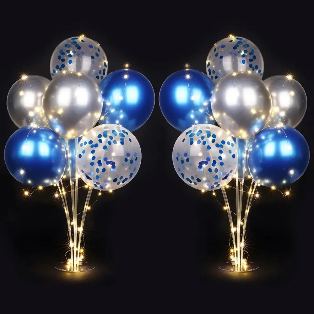 2 Sets Balloon Stand Kits, Balloon Sticks Holder with Base for Table Graduation Birthday Baby Shower Gender Reveal Party Decorations