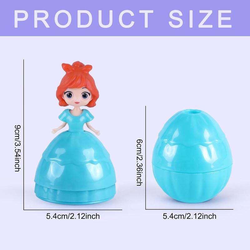 12 PCS Princess Prefilled Easter Eggs, Easter Basket Stuffer,Hunt Gifts for Kids, Classroom Prize and Party Favors
