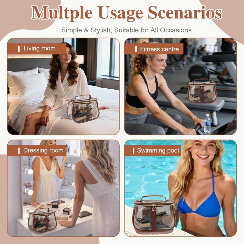 New Retro Vintage Vanity Bag – Large Capacity Waterproof Transparent Makeup Cosmetic Bag with Zipper – Luxury Toiletry Organizer for Women Ladies Travel & Storage New Retro Vintage Vanity Bag – Large Capacity Waterproof Transparent Makeup Cosmetic Bag with Zipper – Luxury Toiletry Organizer for Women Ladies Travel & Storage