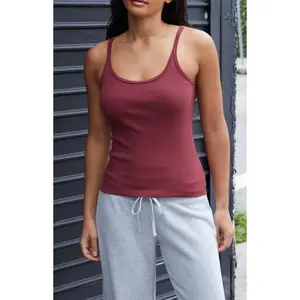 John Galt Women's Burgundy Beyonca Longline Tank Top