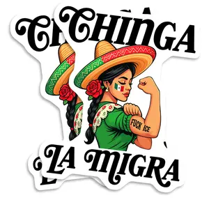 Printlabz - Chinga La Migra Magnet Anit Ice Latina Strong Mexican Pride  Art  Truck - Toolbox - 2 Pack 5 Inch - EPLM0170