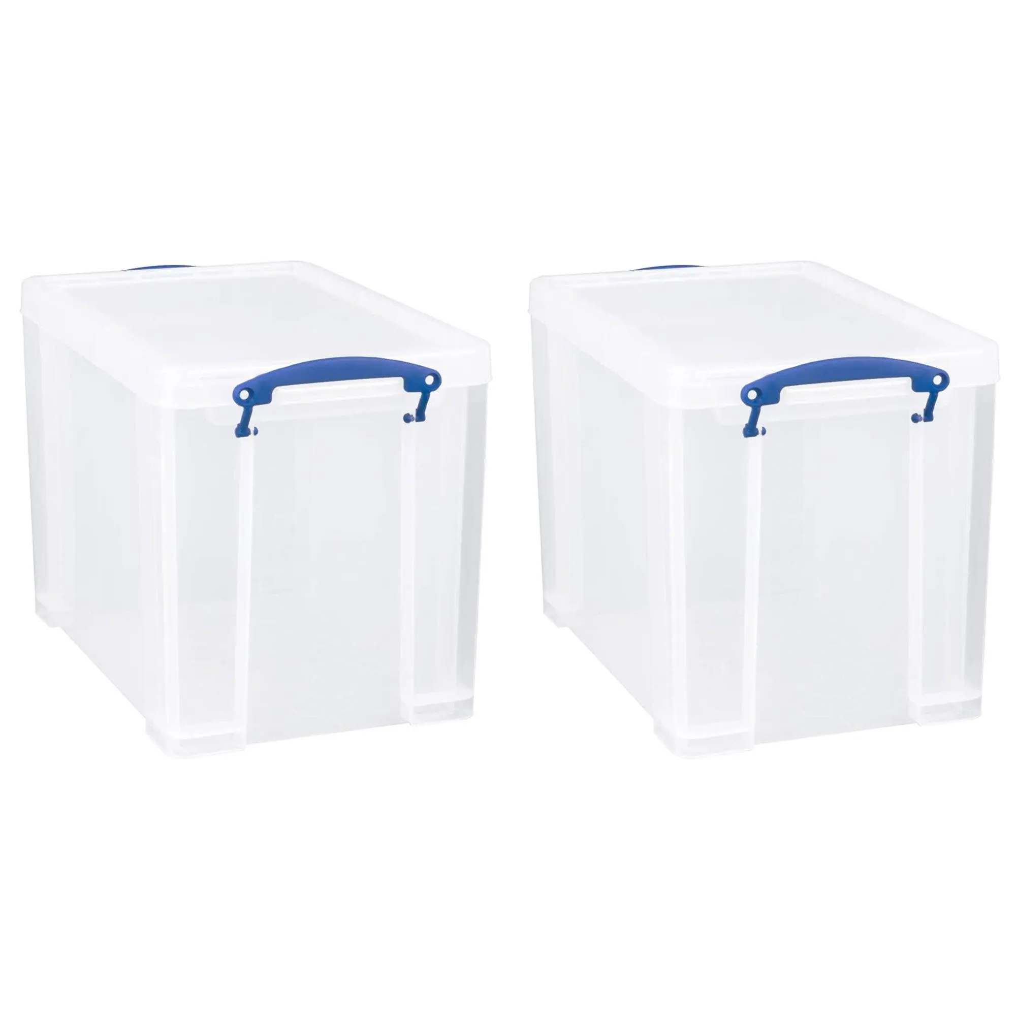 Really Useful Box 19L Storage Container with Lid and Clip Lock Handles, (2 Pack)