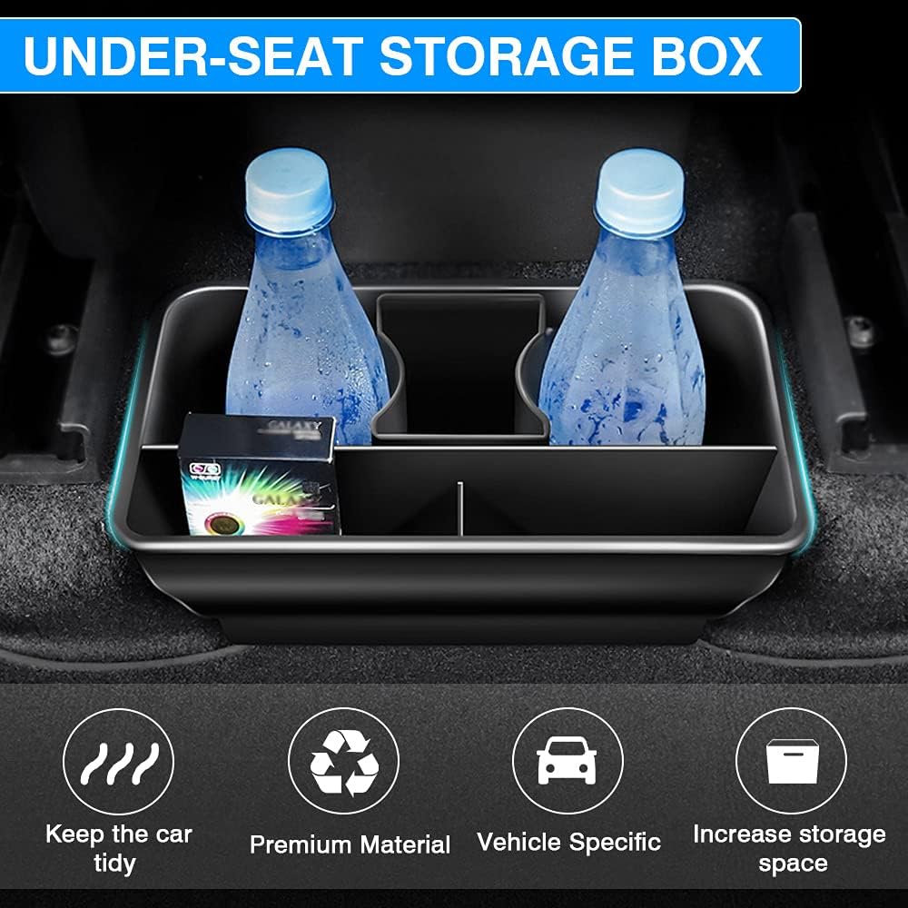 Canvcle Rear Center Console Organizer for Tesla Model Y 2020-2024 Accessories 2nd Row Back Seat Storage Box Under Seat Rear Middle Air Outlet Trash Can Container Bin ABS Black Canvcle Rear Center Console Organizer for Tesla Model Y 2020-2024 Accessories 2nd Row Back Seat Storage Box Under Seat Rear Middle Air Outlet Trash Can Container Bin ABS Black