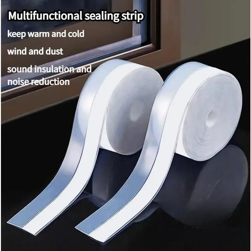 Multifunctional Insulation Seal Tape - 25/35/45MM x 16.5FT, Adhesive Installation Invisible Sealant Strip, No Gap Soundproof Insulator for Camping Door Window Living Room Gaps