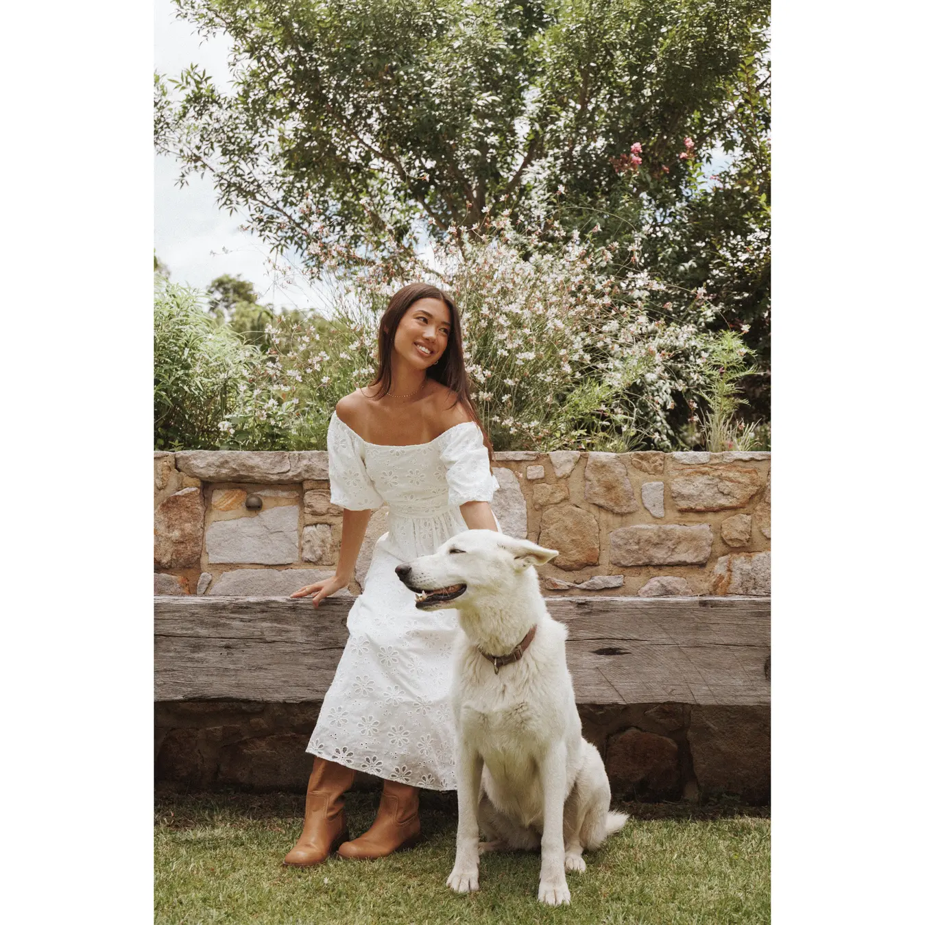 clo puff sleeve midi dress Petal and Pup Women's Clo Puff Sleeve Midi Dress