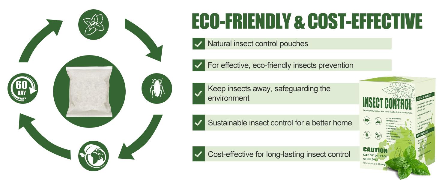 Natural Peppermint Oil Sachets for Mice & Insects | 12 Packs, Safe for Pets & Children, Eco-Friendly, Effective for Ants, Spiders, Roaches