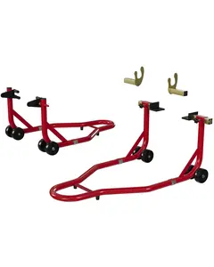 Garvee Motorcycle Stand Lift 408 kg Capacity Front Rear Wheel Lift with U+L Adjustable Swingarm Coil for Maintenance and Repairs