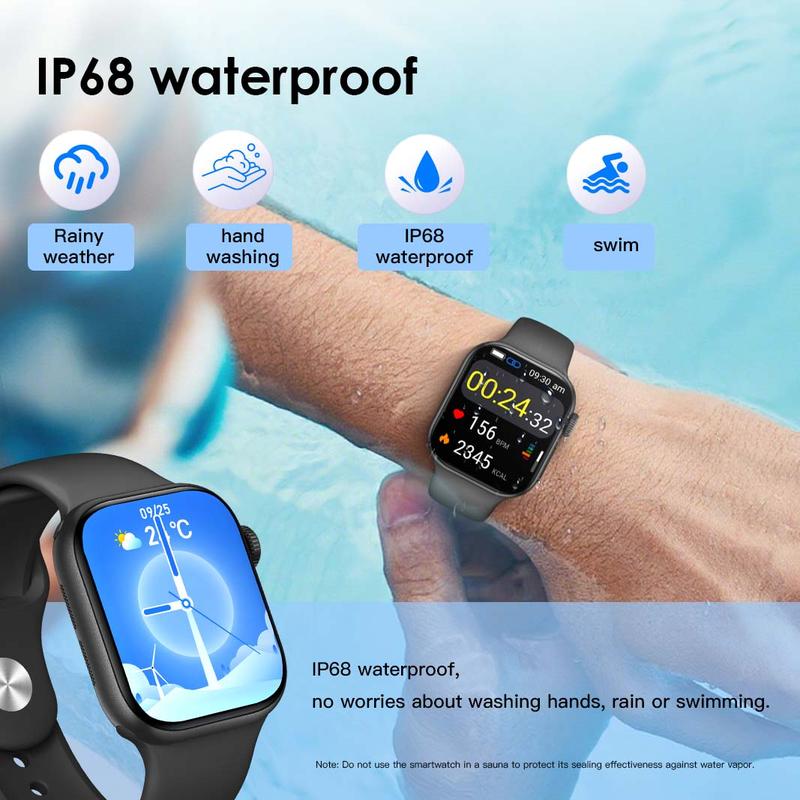 PINTEEK Smartwatch A10PRO/AM08 IP68 Waterproof AMOLED Display ChatGPT Bluetooth Calling 150+ Sports Modes Heart Rate SpO2 Sleep Monitoring Unisex Gift for Man