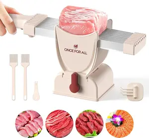 【ONCE FOR ALL】Fresh Meat Slicer Cleaver Kitchen Knife Set For Meat Slicing Shredding, Manual Jerky Cutter Food Slicer For Beef Pork Mutton For Home Cooking BBQ Hot Pot