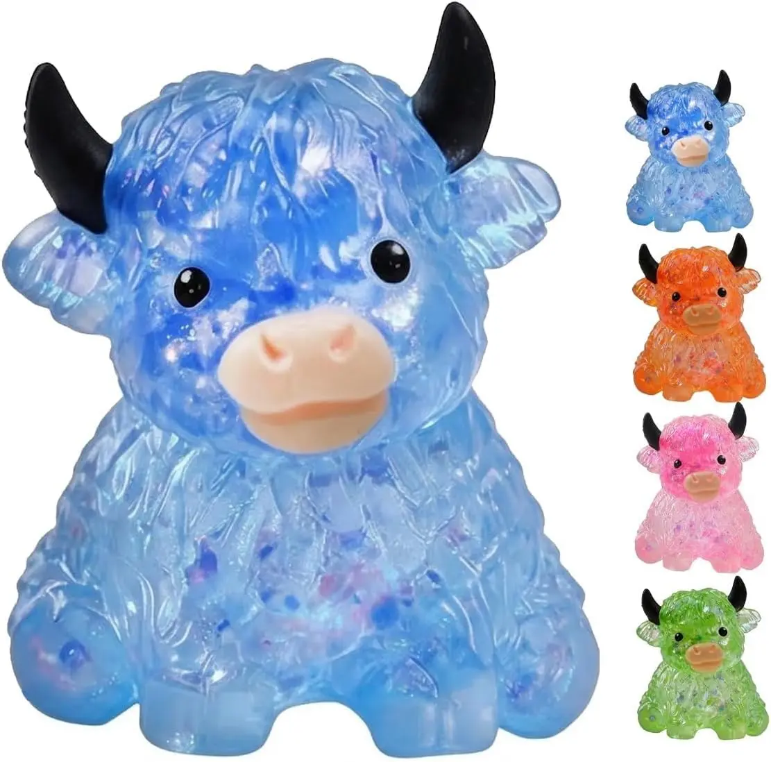 【Father's Day Gift】Highland Cow Squishy Mini Cute Animal Stress Relief Toy, Slow Rising Squishy Sensory Play Fidget Toy for Kids, Relaxing Unique Gift, Easter Basket Stuffer Party Favor#SummerWins #DealsForYouDays, Squishies Fidgets, Fidget Toys