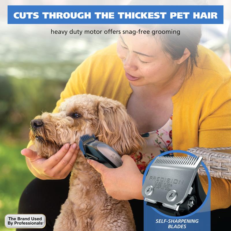 Wahl USA Animal Clippers Lithium Ion Pro Series Cordless Model 9766 Rechargeable Heavy Duty Electric Grooming Kit for Small Large Breeds with Thick to Heavy Coats