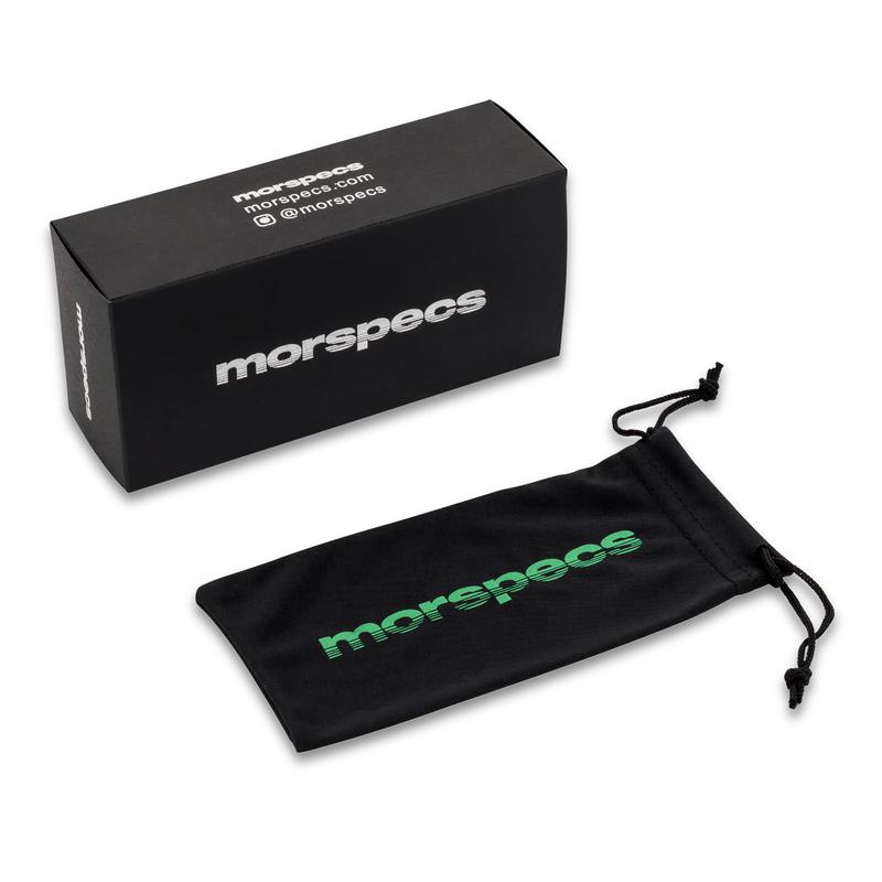 ENZO - Modern Sports Thick Square Sunglasses Black-Red Orange Mirror