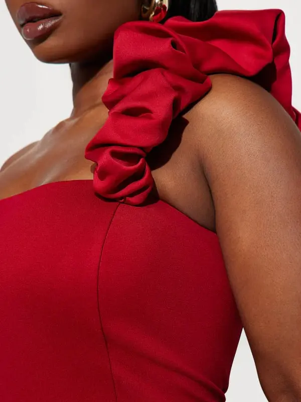 Wilma Ruffle Mini Dress - Red - TikTok Shop