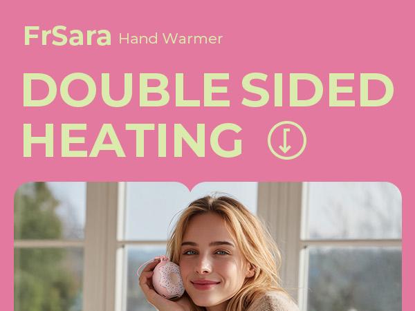 FrSara Hand Warmer, Portable Heater, Donut-Shaped HandWarmers, 3 Heat Settings, 4000mAh Reusable Portable Pocket Heater, Double-Sided Hot Hands for Raynaud's, Golf, Hunting, Stocking Stuffers