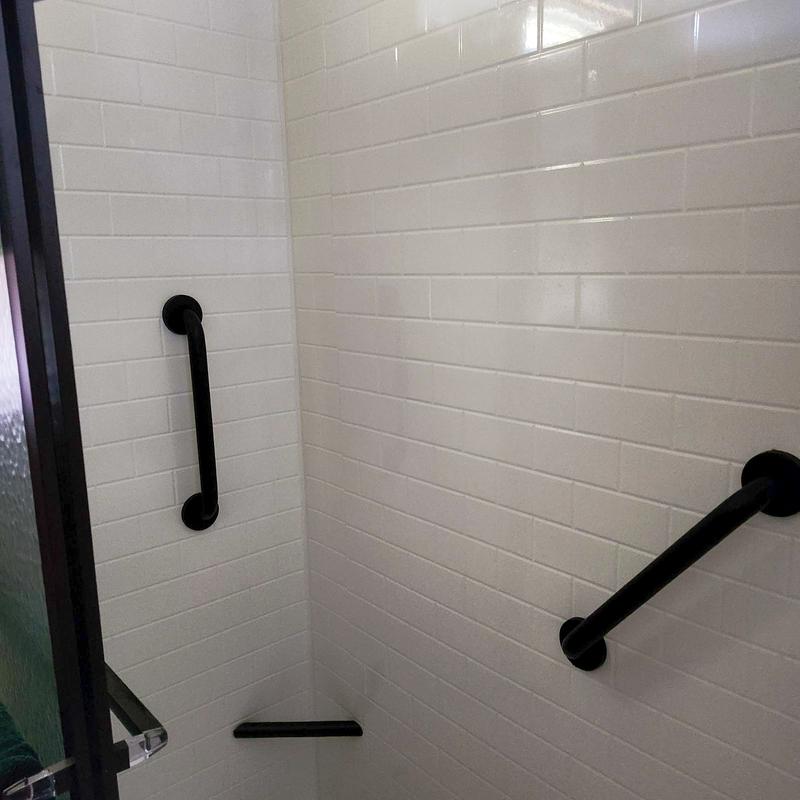 From Plain To Beautiful In Hours Subway Tile 60 in. W x 96 in. H x 42 in. D Three piece Glue-Up PVC Tub Surrounds Wall Panels