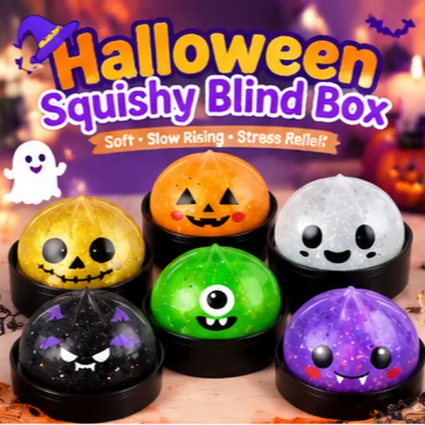 2026 Exclusive Special Halloween Edition Bun Squishy Toy,Dumpling Squeeze Toy with Steamer Box,Cute Collectible Blind Box Sensory Toy,Perfect Gift for Kids & Adults,Ideal for All Festivals & Holidays