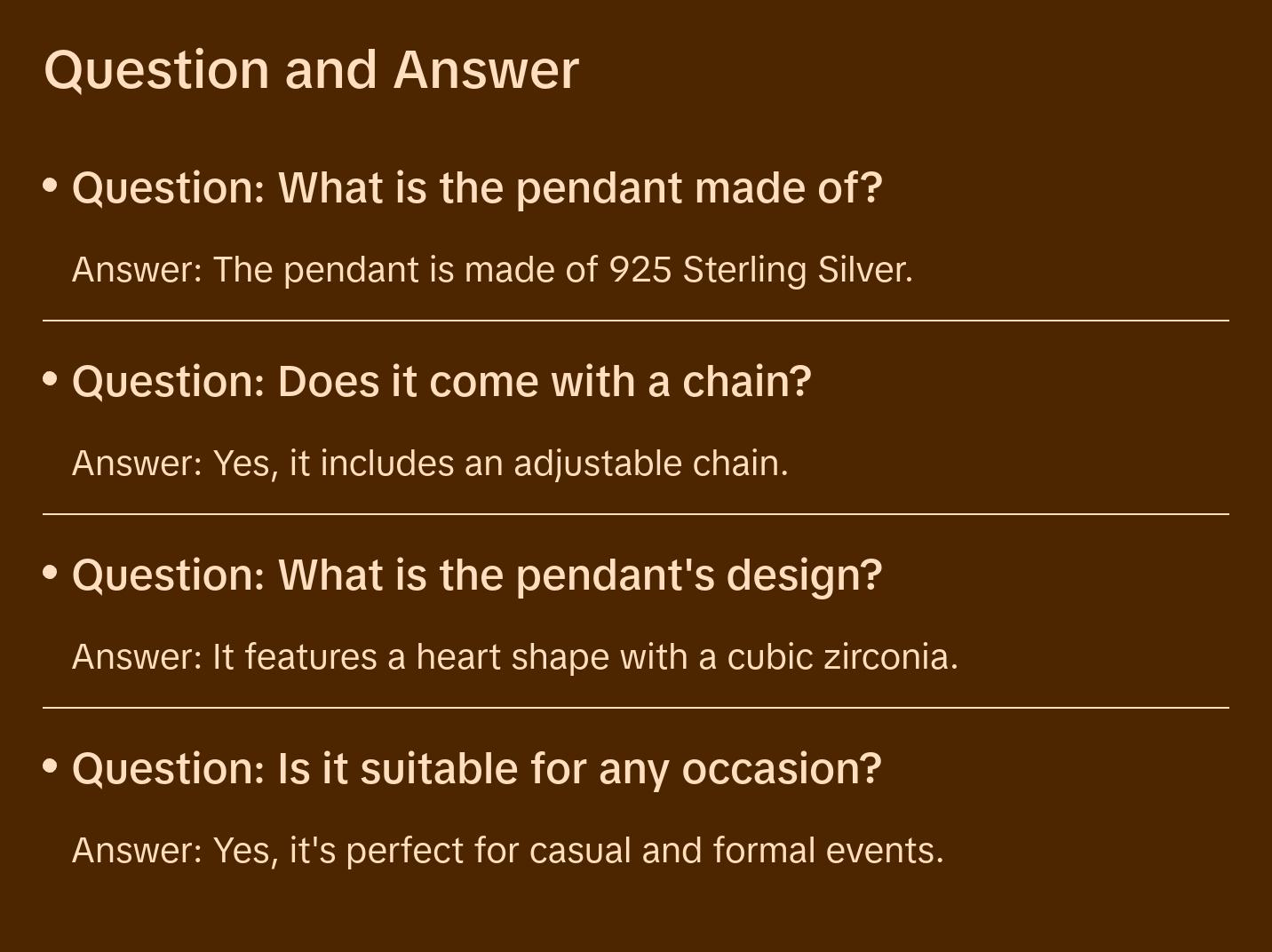 To My Sister Pendant