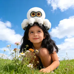 Spider plush doll — a cute little spider stuffed toy for pranks; suitable for placing on your head to surprise friends; soft, warm plush; a quirky spider plush that makes a great surprise Children’s Day gift or birthday present.