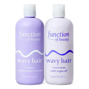 Function of Beauty Wavy Hair Shampoo & Conditioner Set - Sulfate-Free Shampoo & Conditioner Duo for Natural Wavy Texture - Lightweight, Anti-Frizz, Strengthening & Hydrating - Hair Care Products