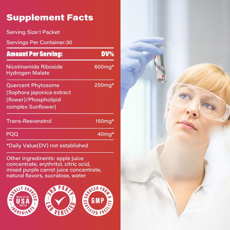 Zooone-NAD 1000+ berry fruit flavor  Supplement - Liposomal Nicotinamide Riboside 300G