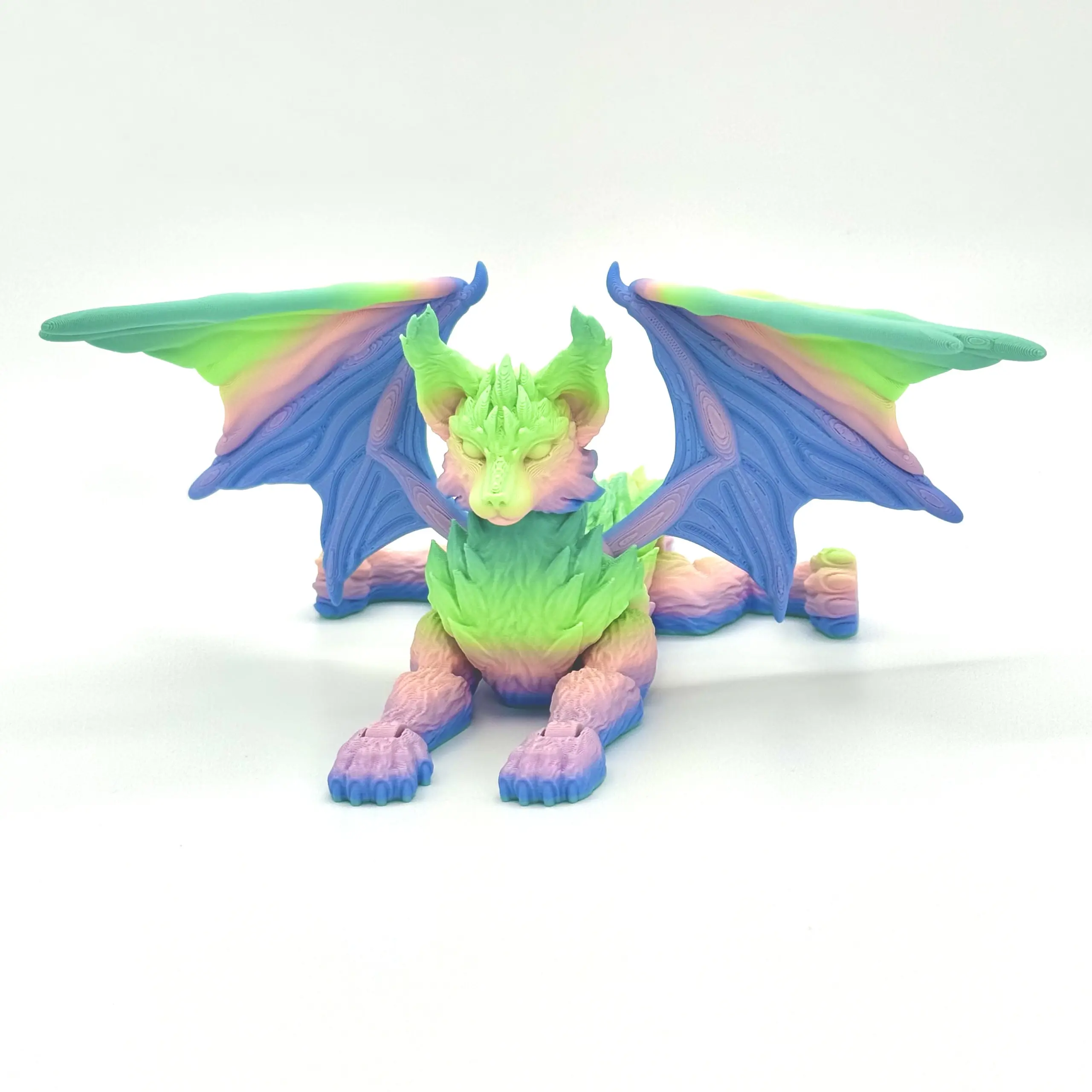 Vexxia Giant Winged Articulated Dragon Cat Figurine