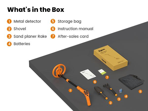 【Best Gift】2 off-Syvio Children's Metal Detector, Adjustable 27.5”-37.8” Metal Detector for Kids with Intuitive LCD Display, Lightweight Kids Metal Detectors with 6” Search Coil for Exploration Hiking, Gift for Boys & Girls Learning Machine