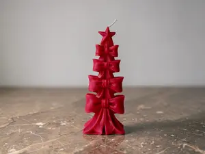 Bow Christmas Tree Candle