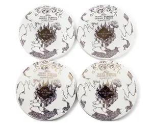 Harry Potter Marauder's Map Round Drink Coasters | Set of 4 Harry Potter Marauder's Map Round Drink Coasters | Set of 4