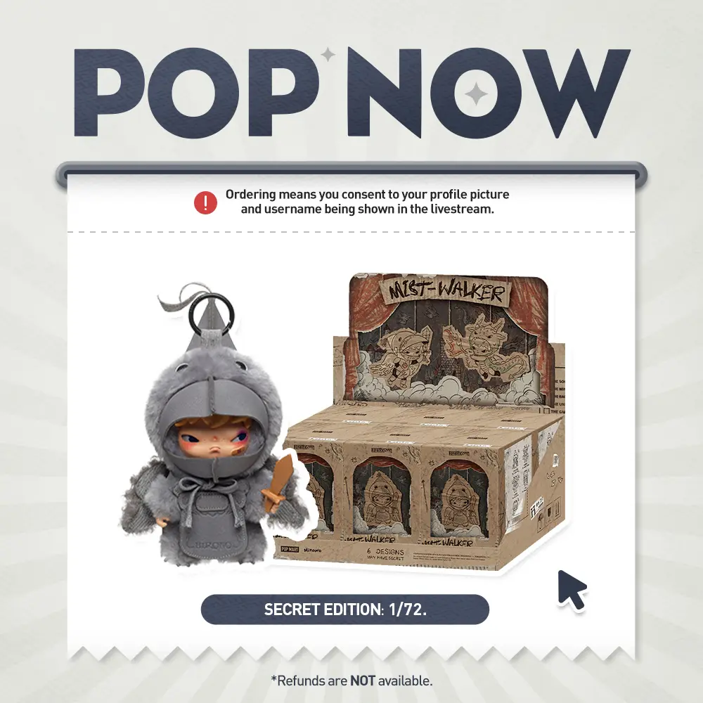 [POP NOW] POP MART Hirono Mist-Walker Series - Plush Doll Pendant Blind Box, Keychain, Mystery Gift - WHOLE SET