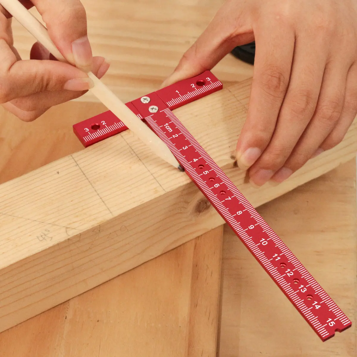 T Square, Aluminum Drafting Architect Ruler, Set Square Companion T Drafting Ruler, Architectural Triangle, Tee Ruler, L Square, Scale Ruler, Measuring Ruler Tool - 170mm, 1pc