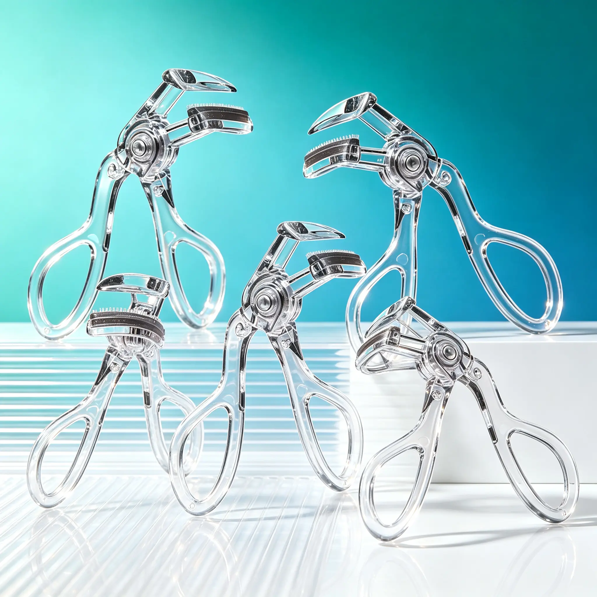 Eyelash Curler Transparent Travel Size, eyelash curler for hooded eyes, eyelash curler for hooded almond eyes, fit straight lashes and stubborn lashes, prevent eyelash curler rips lashes off, convenient for lash clusters and daily travel makeup
