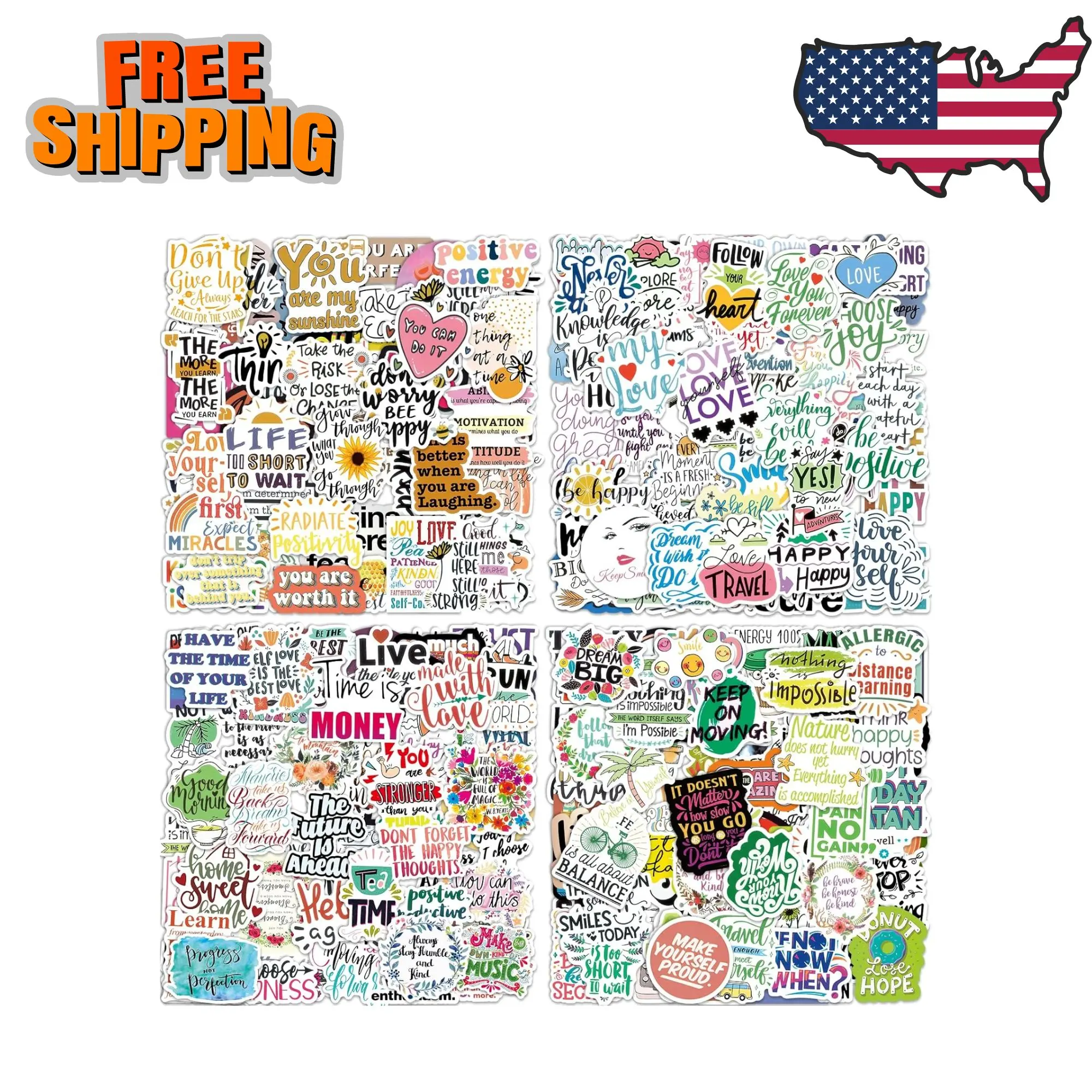 300 PCS Inspirational Stickers for Adults, Scrapbook Vision Board