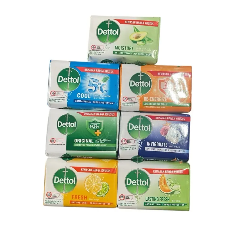 Dettol Antibacterial Body Soaps (100g, Pack of 6) - Moisture, Cool, Original, Invigorate, Fresh Variants | Body Care Cleanser, Hydrating Shower Products