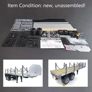 TOUCAN 1/14 2Axle RC Tractor Unassembled Flatbed Semi Trailer Truck for DIY TAMIYA Model
