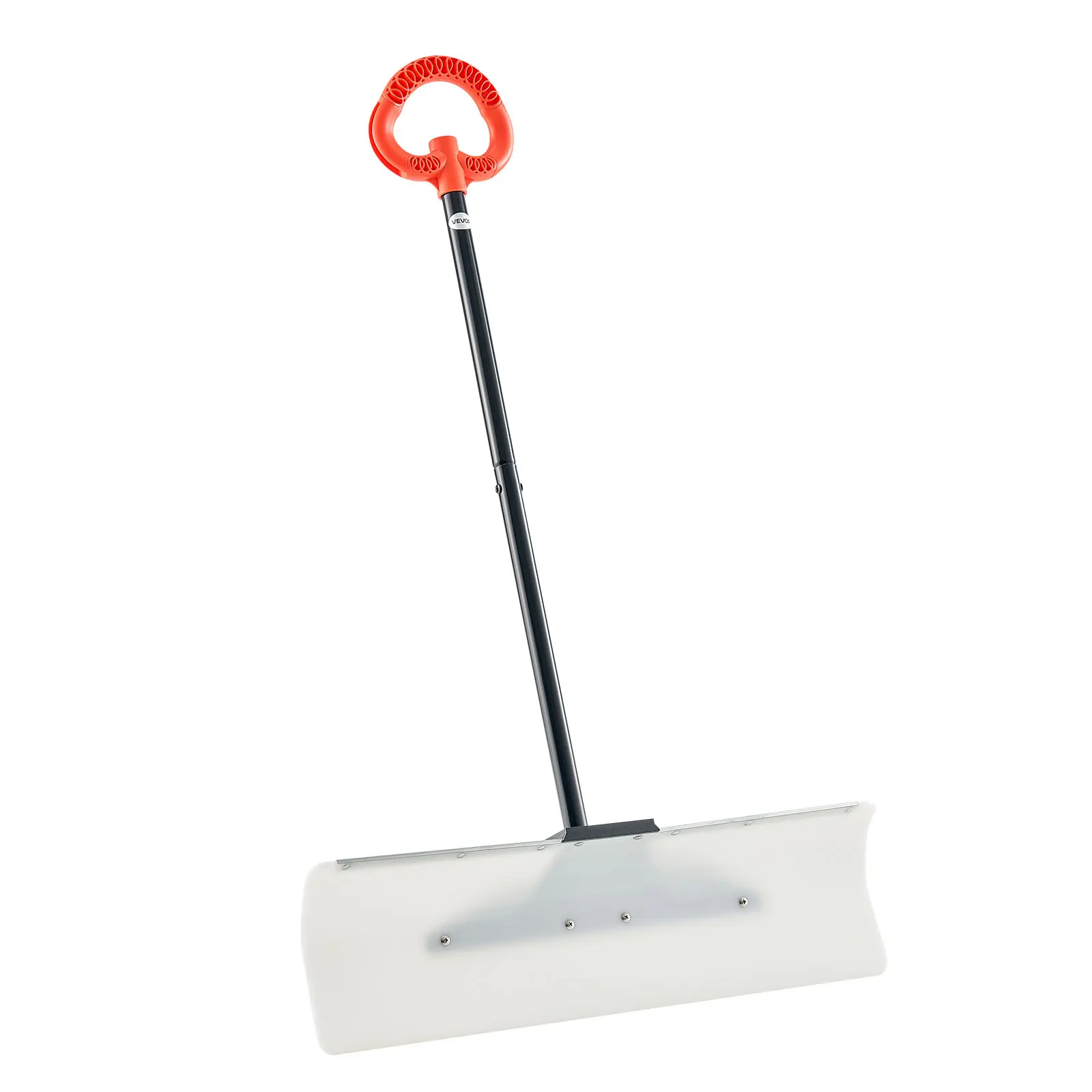 【SummerFinds】VEVOR Snow Pusher Shovel, 30 in Outdoor Snowplow Shovel with Ergonomic Grip, HDPE Plastic Blade, Winter Shovels with Segmented Handle, Metal Edged Strip, Portable Snow Removal Tool for Driveway Garden