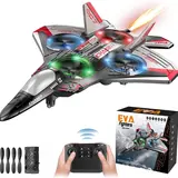 Halloween Surprise Mystery Toy, Kids RC Fighter Jet Plane - EVA Foam, Remote Control, Multiple Flight Modes, Adjustable Speed, Stunt Rotation, Rechargeable, LED Lights, Educational Toy Ages 6+ | Black Friday Steal! Top Christmas Kids Toy, Limited Stock