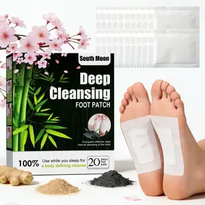 20 Pads Natural Herbal Foot Detox Patch Bamboo Charcoal Ginger Foot Patches for Relaxation Stress Relief Daily Body Care Overnight Self Care Home Spa