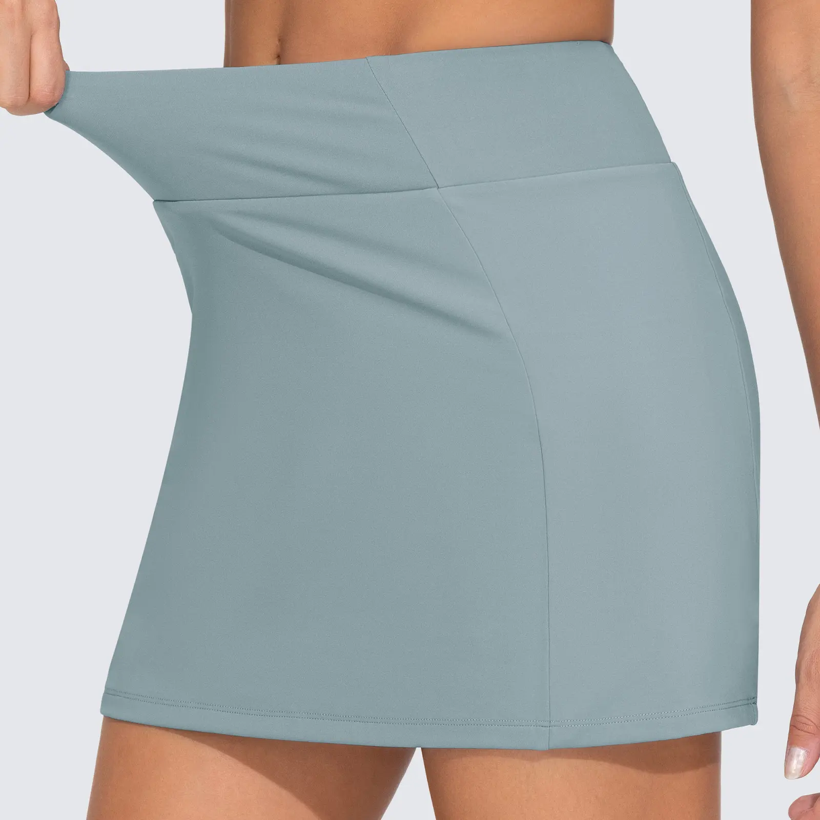 THE GYM PEOPLE Women’s 2-Pack A-Line High Waisted Golf-Tennis Skorts with Built-in Shorts, 3-Pocket Design, Solid Color Skirts with Shorts for Sports & Outdoor Activities