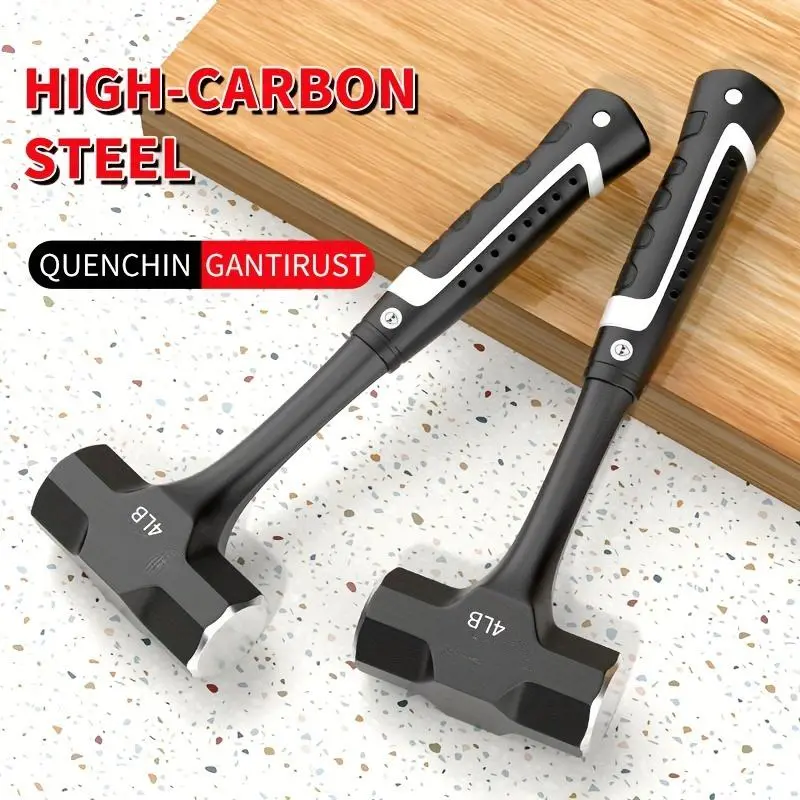 Heavy-Duty Combination Sledge Chipping Hammer - 2/3/4 lb High-Carbon Steel Demolition Tool, Ergonomic TPR Grip, Rust-Proof Layer, Durable Design for Construction Work