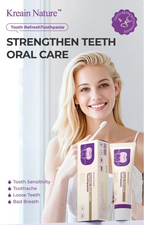 Kreain Nature 2 Oral Care Toothpaste, fresh breath, prevent tooth loss, natural ingredients, gentle care