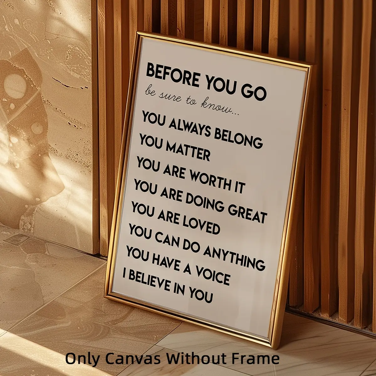 1Pc Optinal Frame Canvas Poster, Affirmation Wall Art For Kids, Inspirational Classroom Decor, Kids Room Decor, Positive Classroom Wall Art, Unframed Art Print, Wall Art Decoration, Decorative Artwork