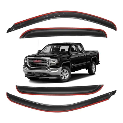 480055 - Element Chrome Window Deflectors Fits Chevy Silverado/GMC Sierra 2007-2014/Chevy Avalanche 2007-2013 - Set of 2 - In Channel Install