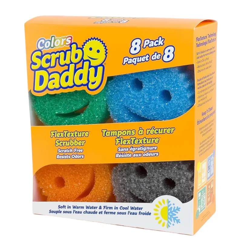 （8-Pack）Scrub Mommy Color Sponges - Scratch-Free Multipurpose Dish Sponge - BPA Free, Polymer Foam, Stain & Odor Resistant