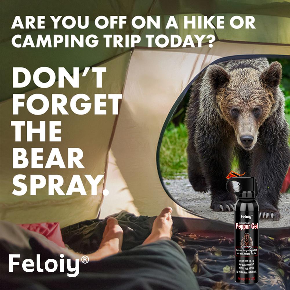 Feloiy Bear Repellent Spray with Pocket - Outdoor Adventure Protective Partner, 330ml/11 oz