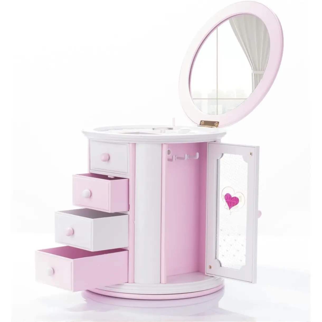 Girls Musical Jewelry Box Necklace Storage Accessories Gifts Cute Kids Jewelry Boxes for Little Girl Toddler Children Jewelry Organizer Best Girls Birthday Gift Stuff Child Music Jewelry Box