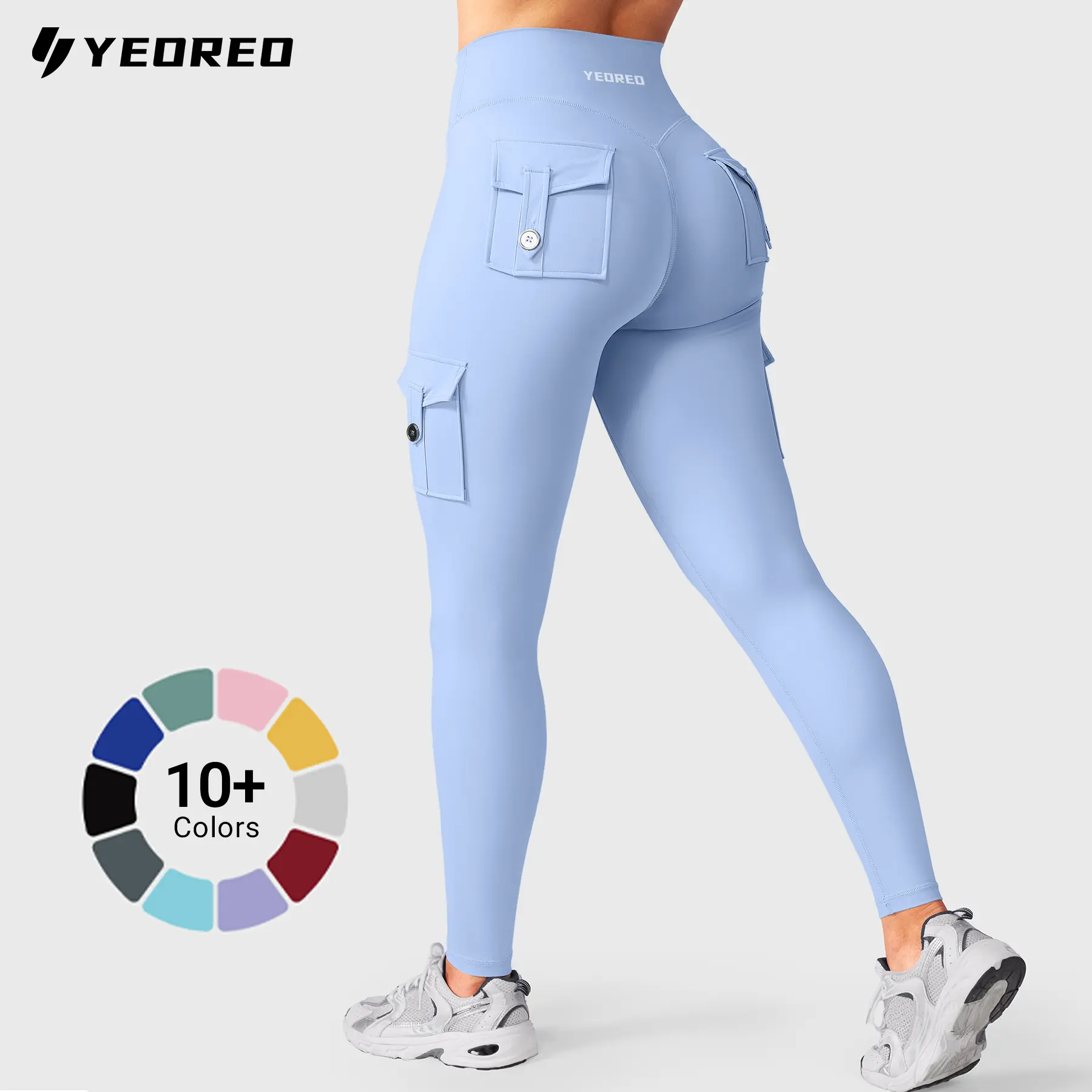 YEOREO CoreFlex High Waisted Cargo Leggings Seamless Scrunch Butt Lifting Tummy Control Shaping Training Yoga Gym Fitness Tights,summerwins,travel essentials,camping essentials tiktokshopbacktoschool,back to school,back to school haul
